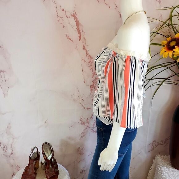 ASOS Nylon Apparel cute off shoulder lace up top - Picture 6 of 9